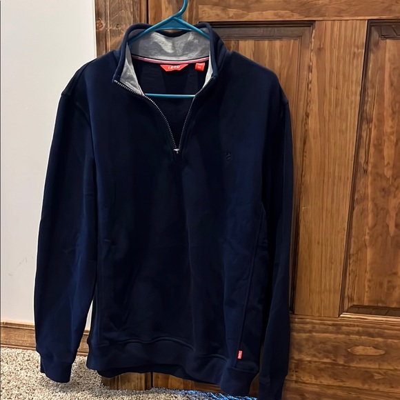 Izod Blue Quarter-Zip Sweatshirt - Picture 1 of 4